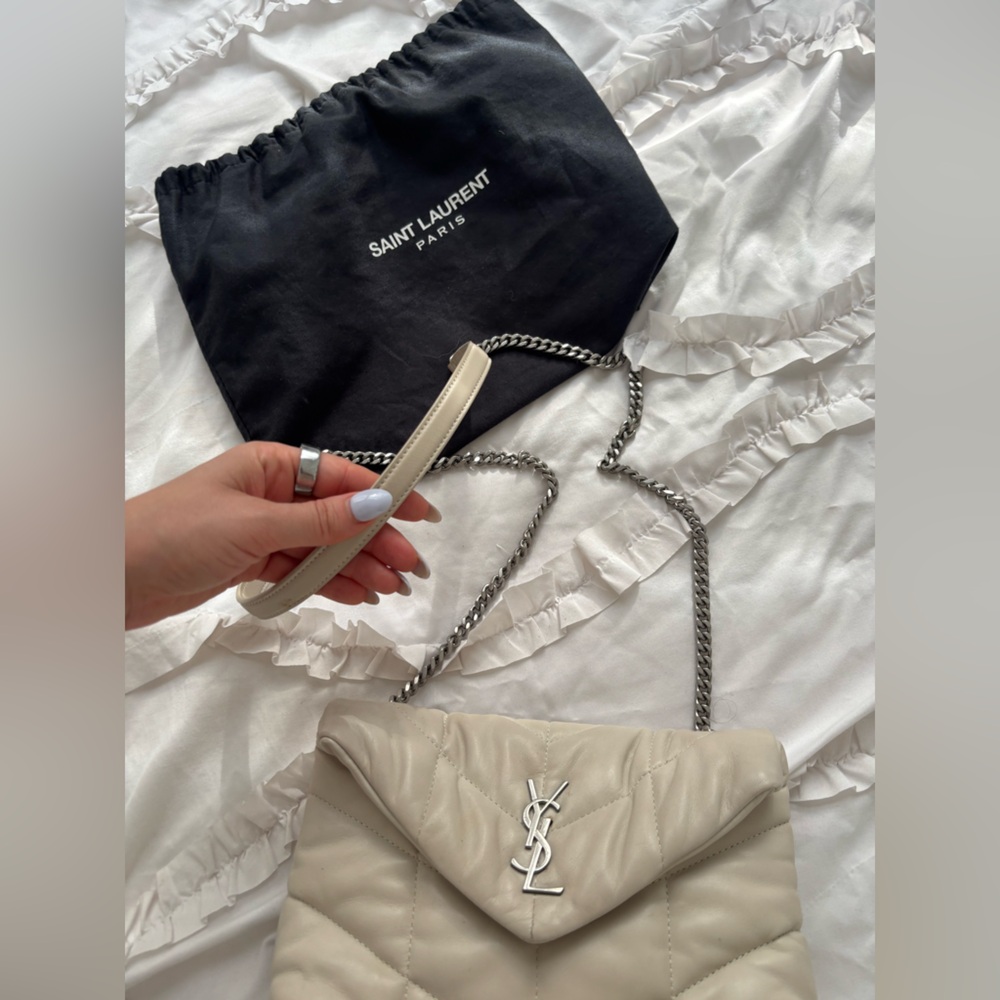 Saint Laurent Ivory Quilted Leather Bag Lou Lou - Picture 7 of 15